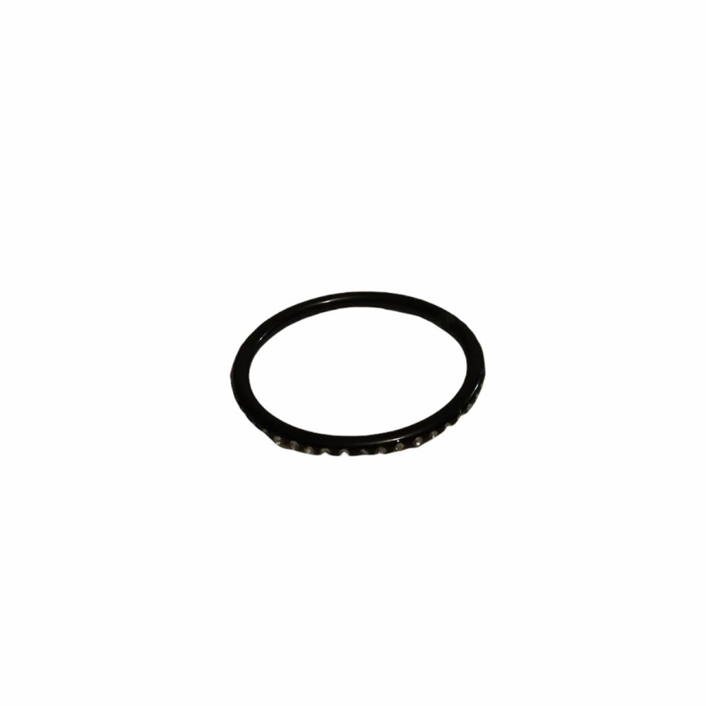 Black bracelet with diamonds